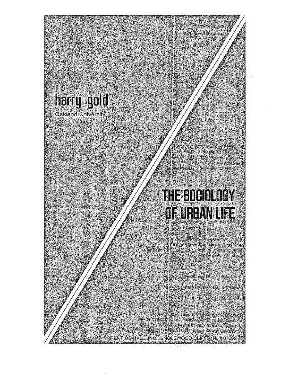 The sociology of urban life