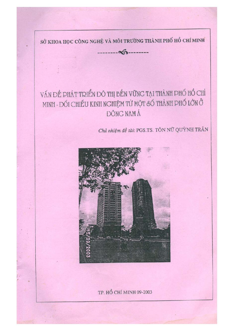 Hội thảo quốc tế phát triển đô thị bền vững vai trò của nghiên cứu và giáo dục =$bInternational Symposium urban sustainable co-development higher education, research responsibilities.$nPanel I