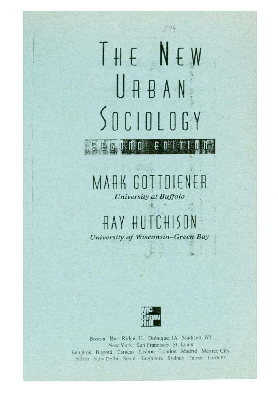 The new urban sociology