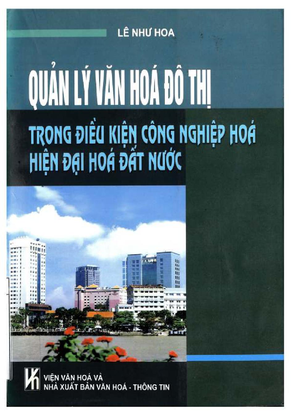 Quản lý văn hóa đô thị trong điều kiện công nghiệp hóa hiện đại hóa đất nước