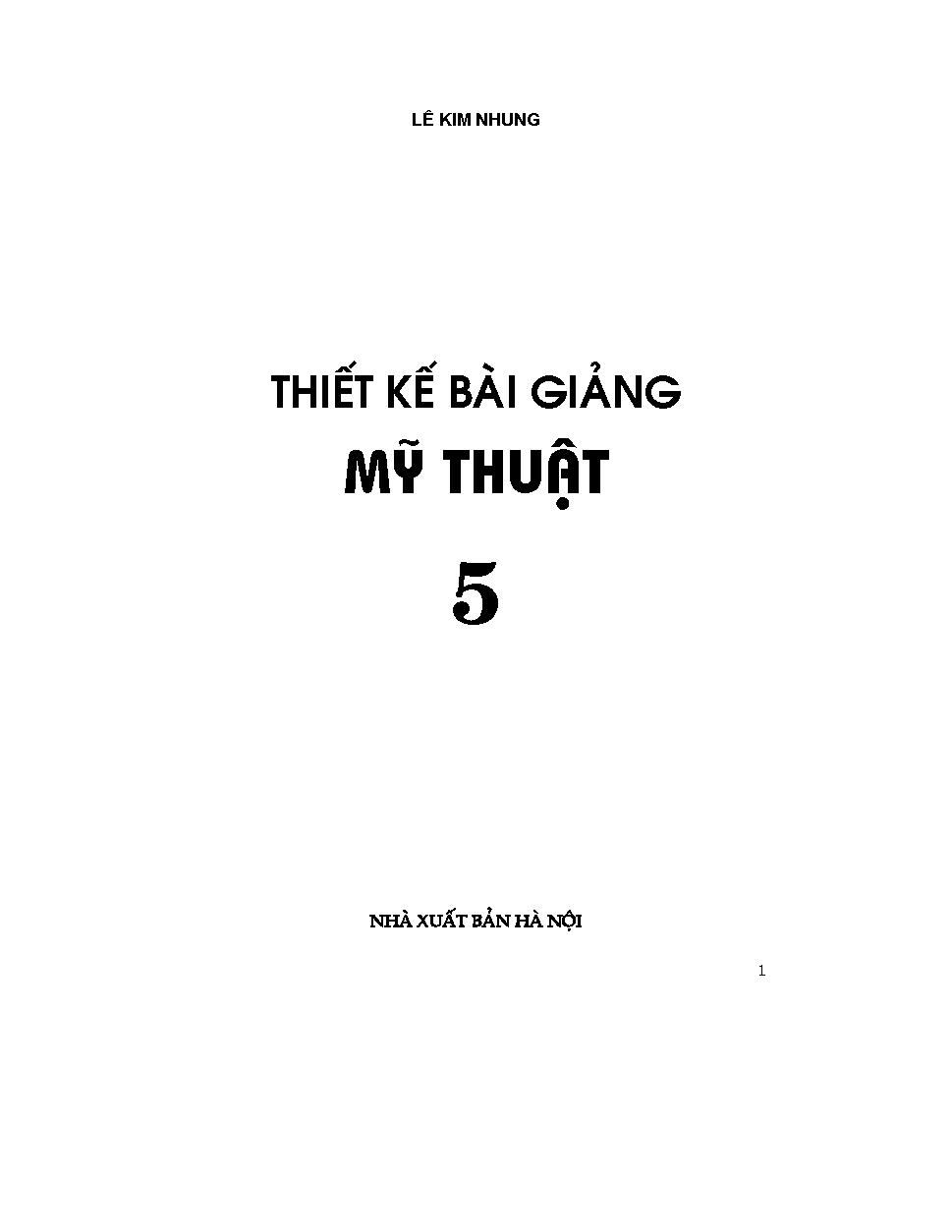 Thiết kế bài giảng mỹ thuật 5