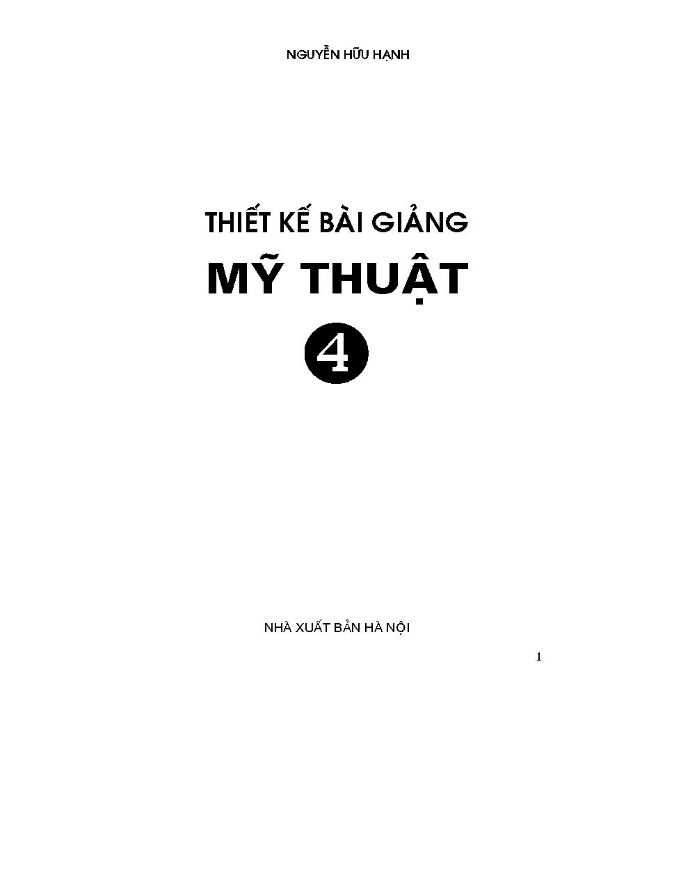 Thiết kế bài giảng mỹ thuật 4