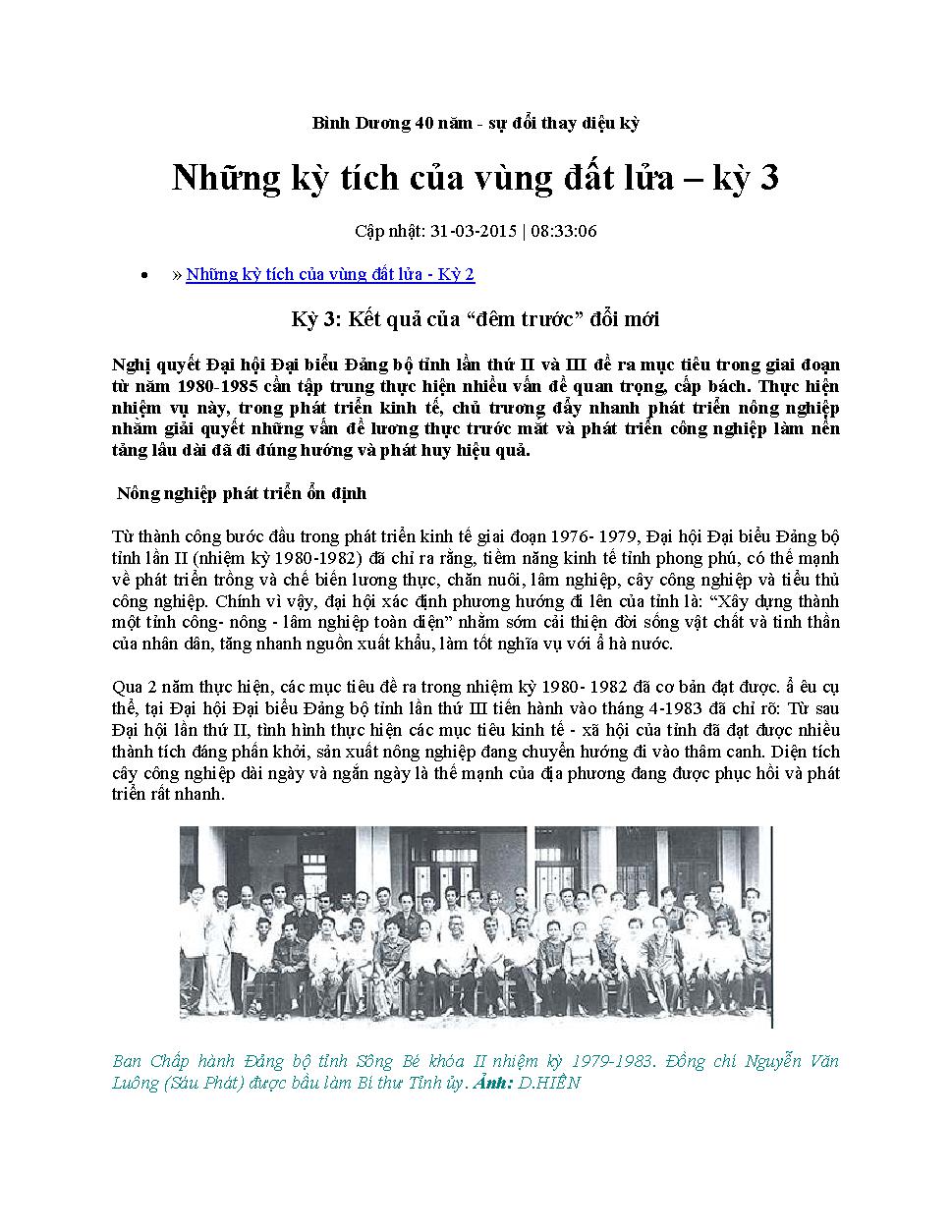 Những kỳ tích của vùng đất lửa.$nKỳ 3:$pKết quả của 'đêm trước' đổi mới