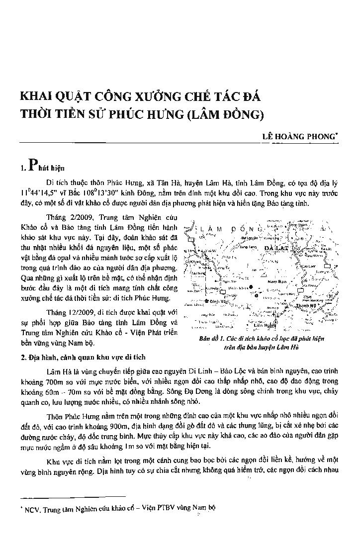 Khai quật công xưởng chế tác đá thời tiền sử Phúc Hưng (Lâm Đồng)