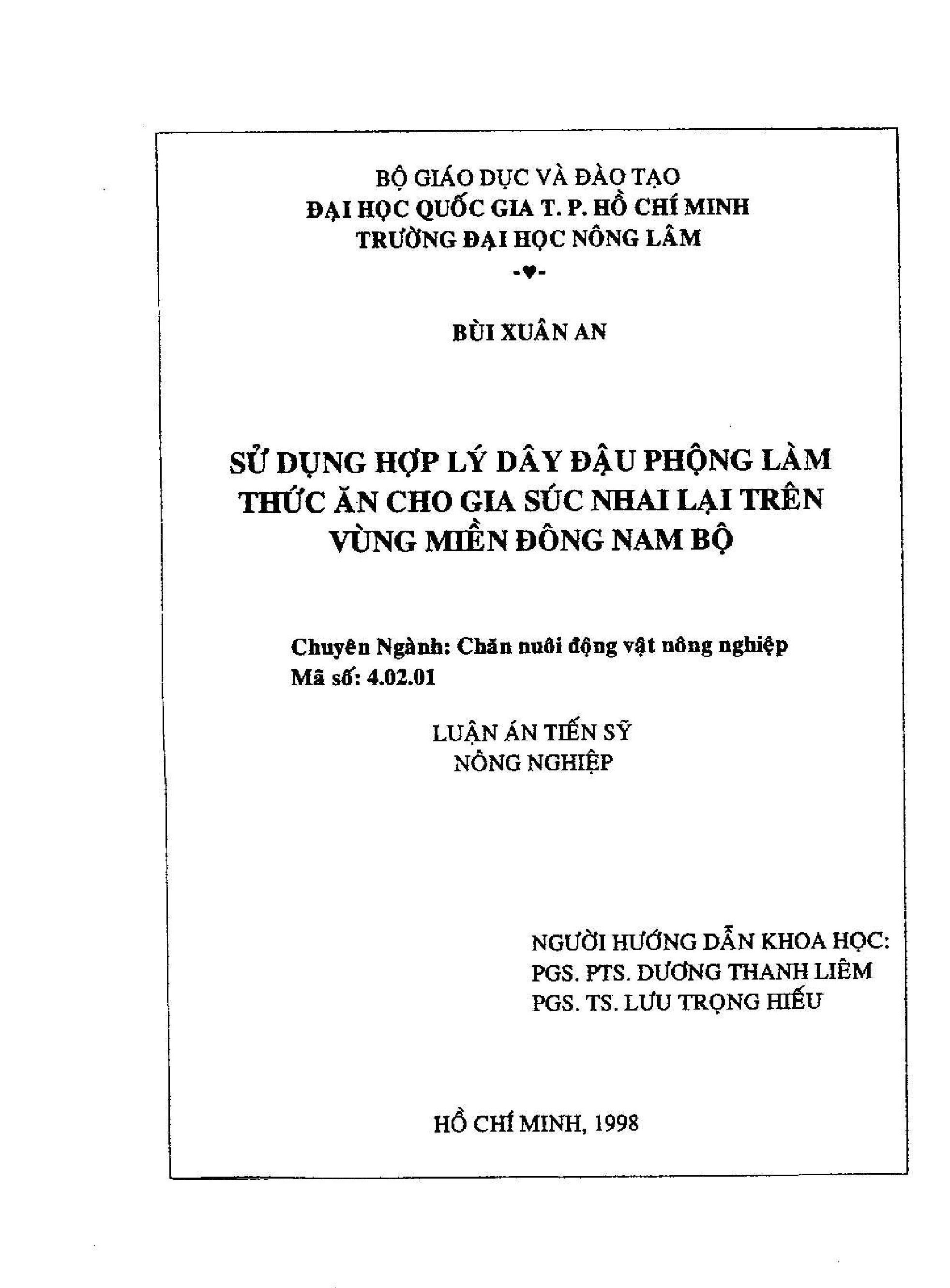 Sử dụng hợp lý dây đậu phộng làm thức ăn cho gia súc nhai lại trên vùng miền Đông Nam Bộ