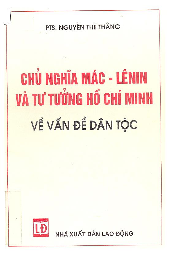 Chủ nghĩa Mác - LêNin và tư tưởng Hồ Chí Minh về vấn đề dân tộc