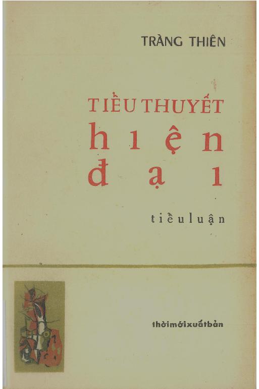 Tiểu thuyết hiện đại:$btiểu luận $cTràng Thiên