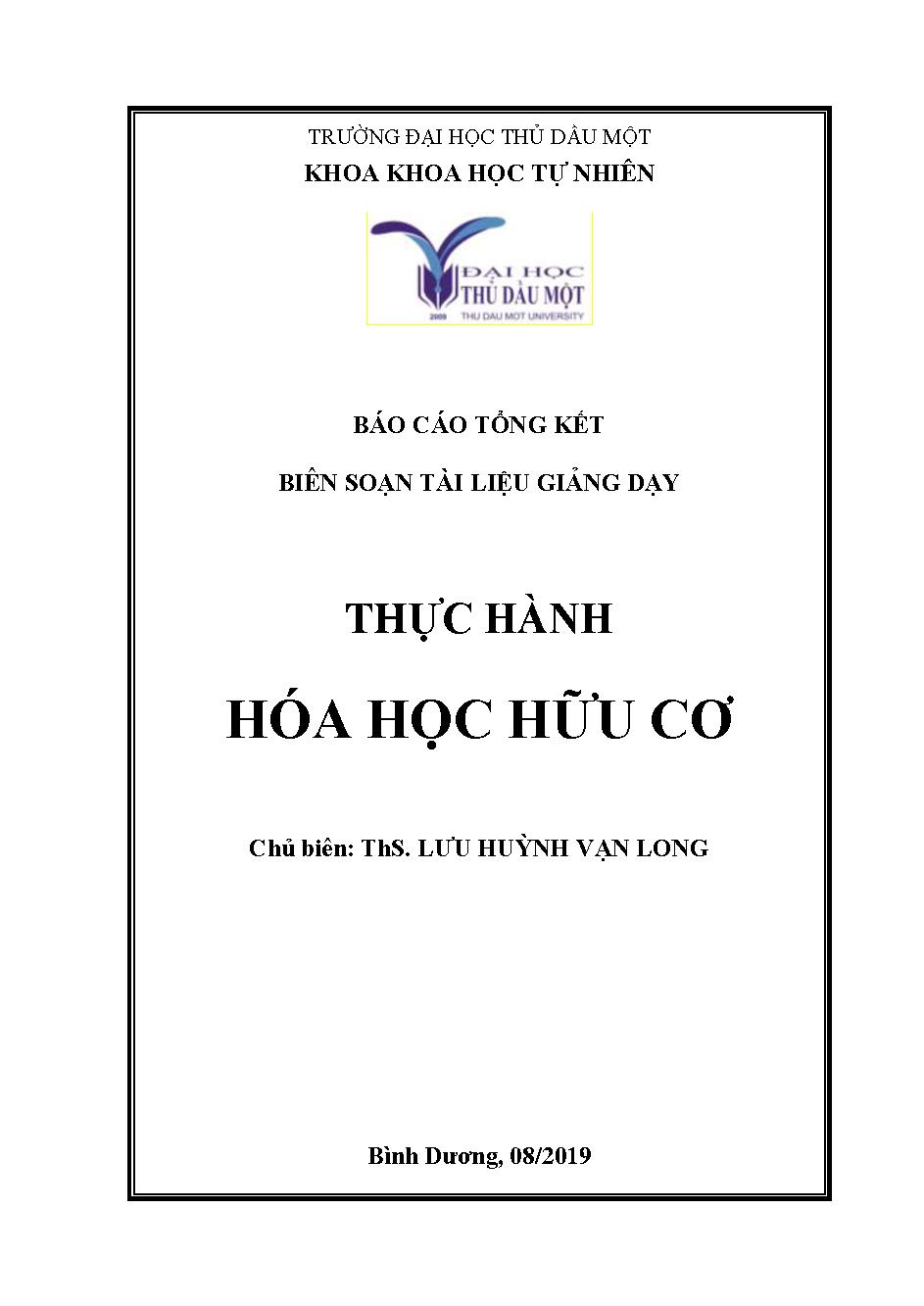 Thực hành hóa học hữu cơ