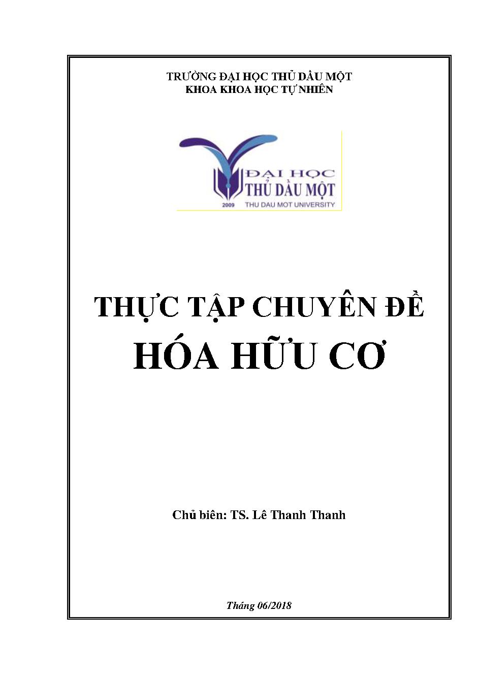 Thực tập chuyên đề hóa hữu cơ