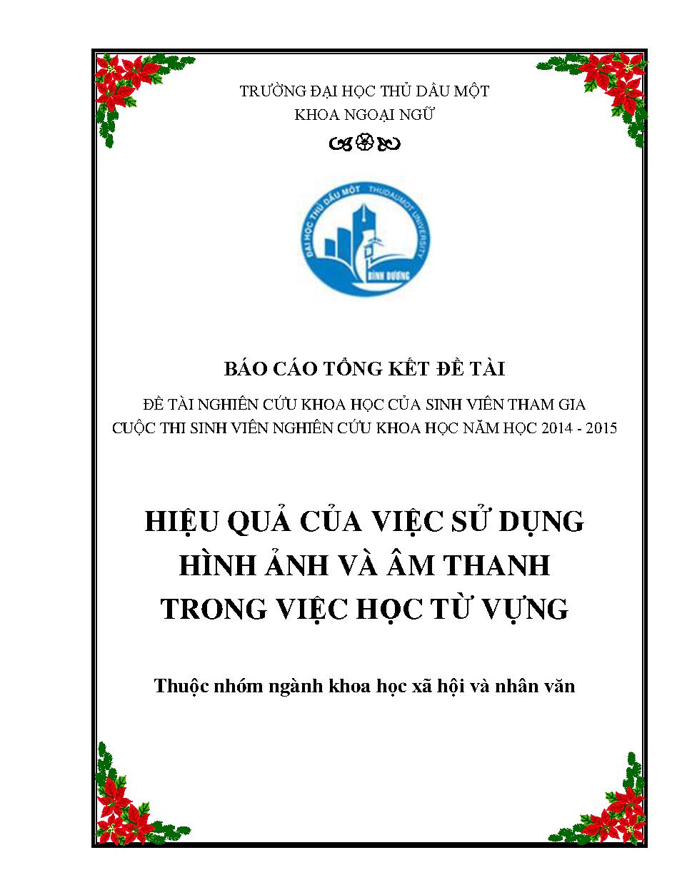 Hiệu quả của việc sử dụng hình ảnh và âm thanh trong việc học từ vựng