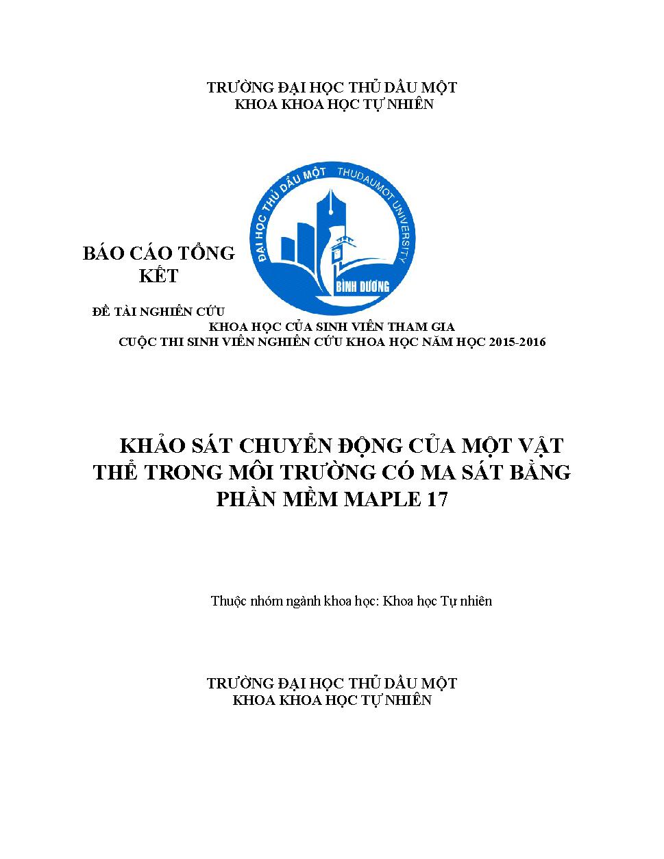 Khảo sát hàm lượng Nitrat trong đất trồng lúa trên địa bàn xã Thạnh Hội, thị xã Tân Uyên, tỉnh Bình Dương