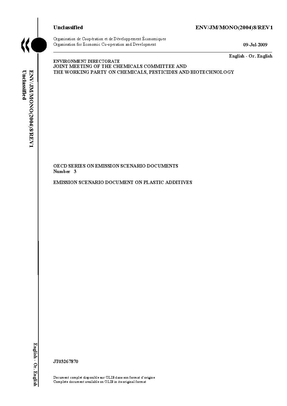 Series on Emission Scenario Documents