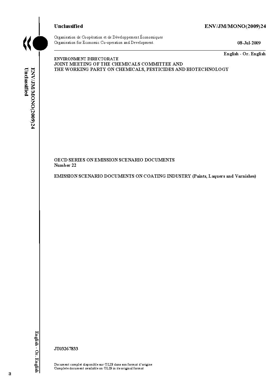 Series on Emission Scenario Documents