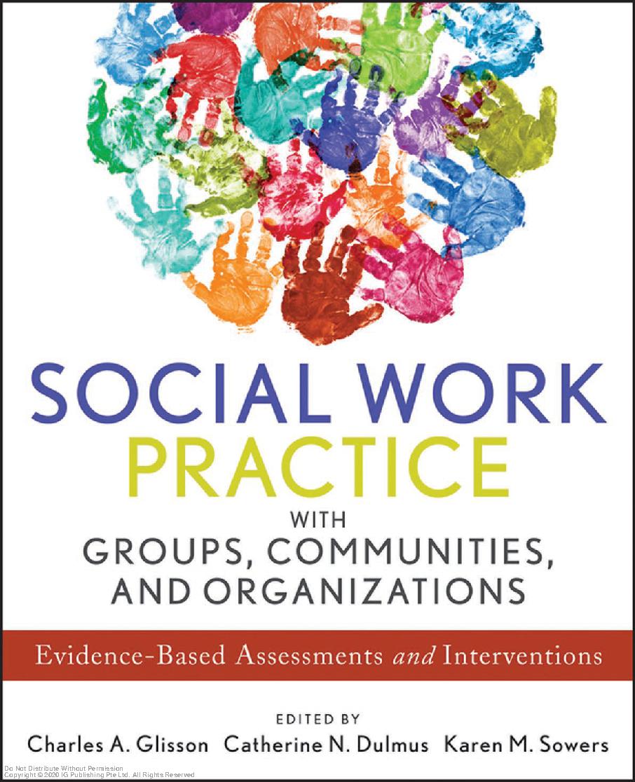 Social work practice with groups, communities, and organizations