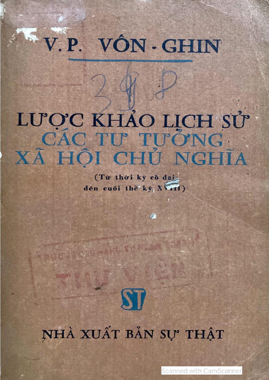 Lược khảo lịch sử các tư tưởng xã hội chủ nghĩa