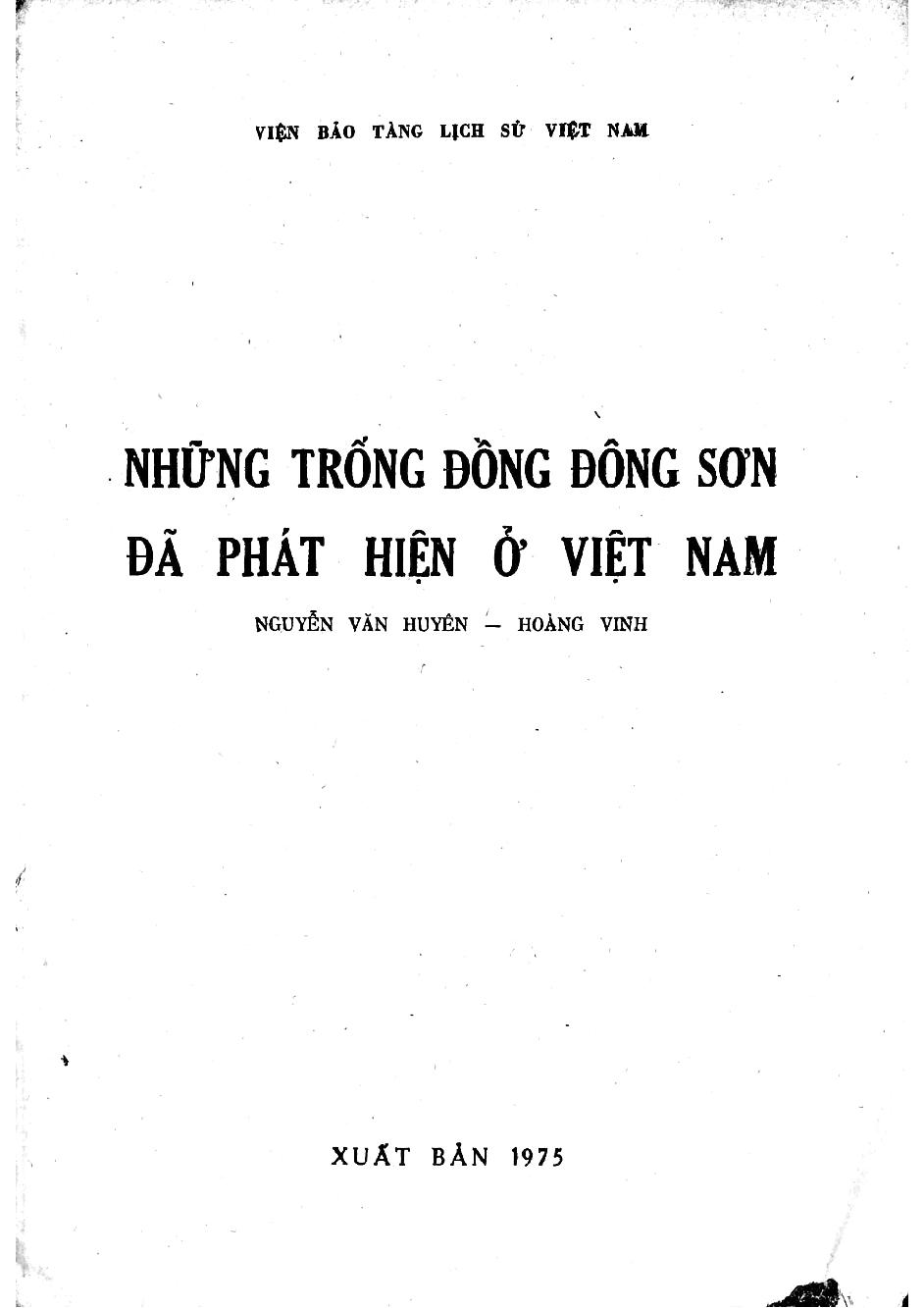 Những trống đồng Đông sơn đã phát hiện ở Việt Nam