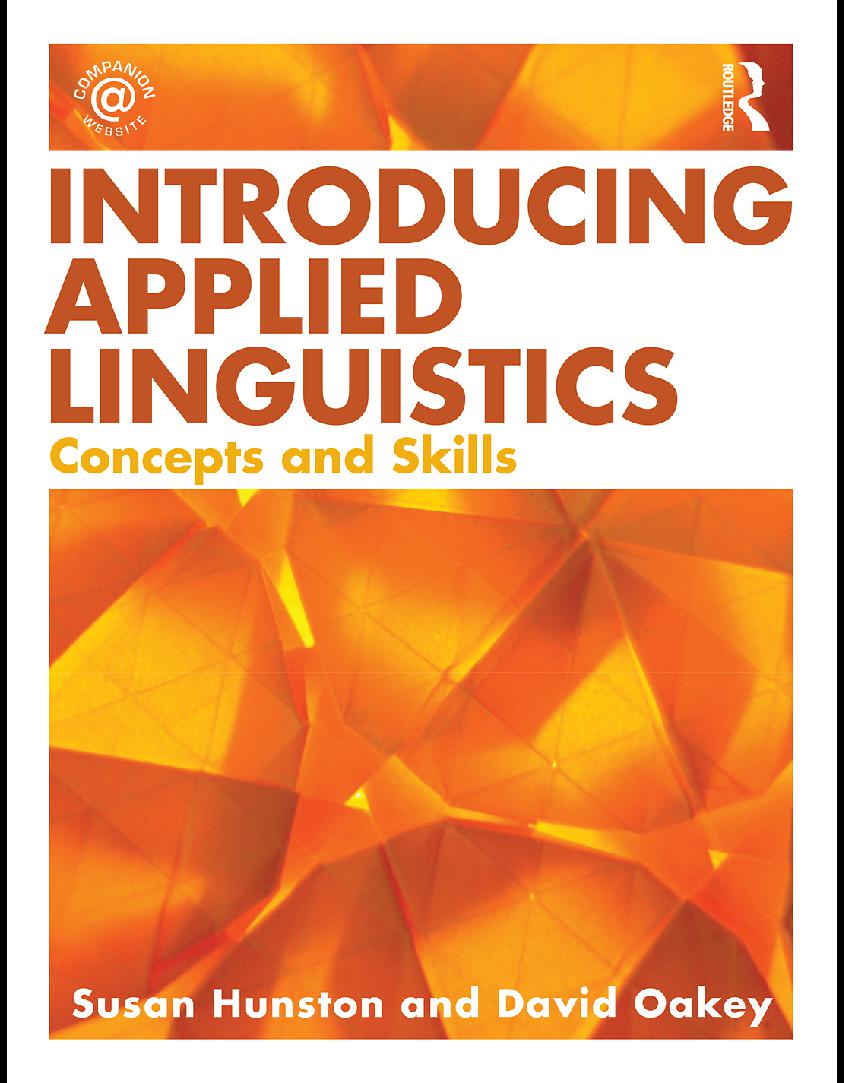 Introducing applied linguistics