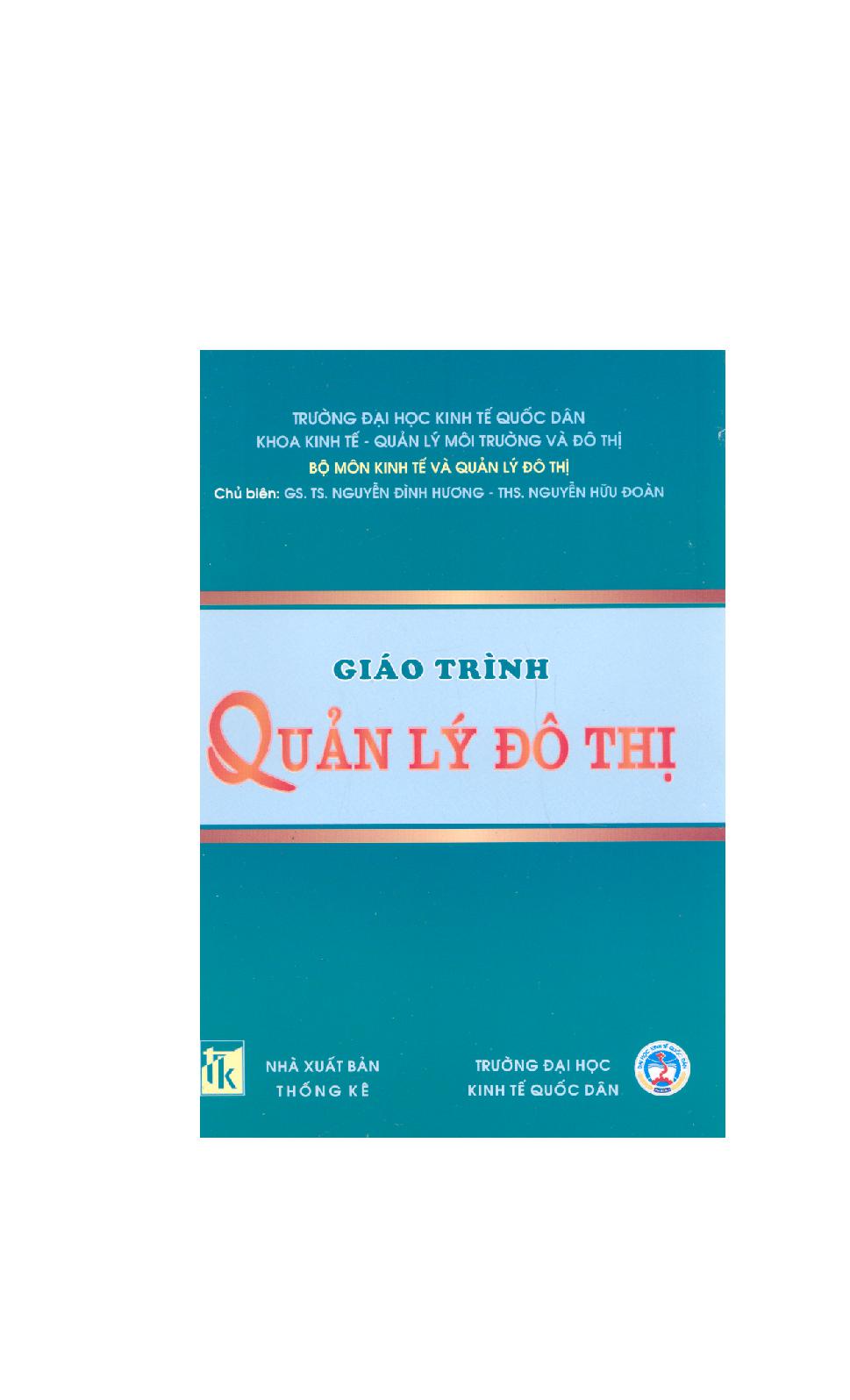 Giáo trình quản lý đô thị