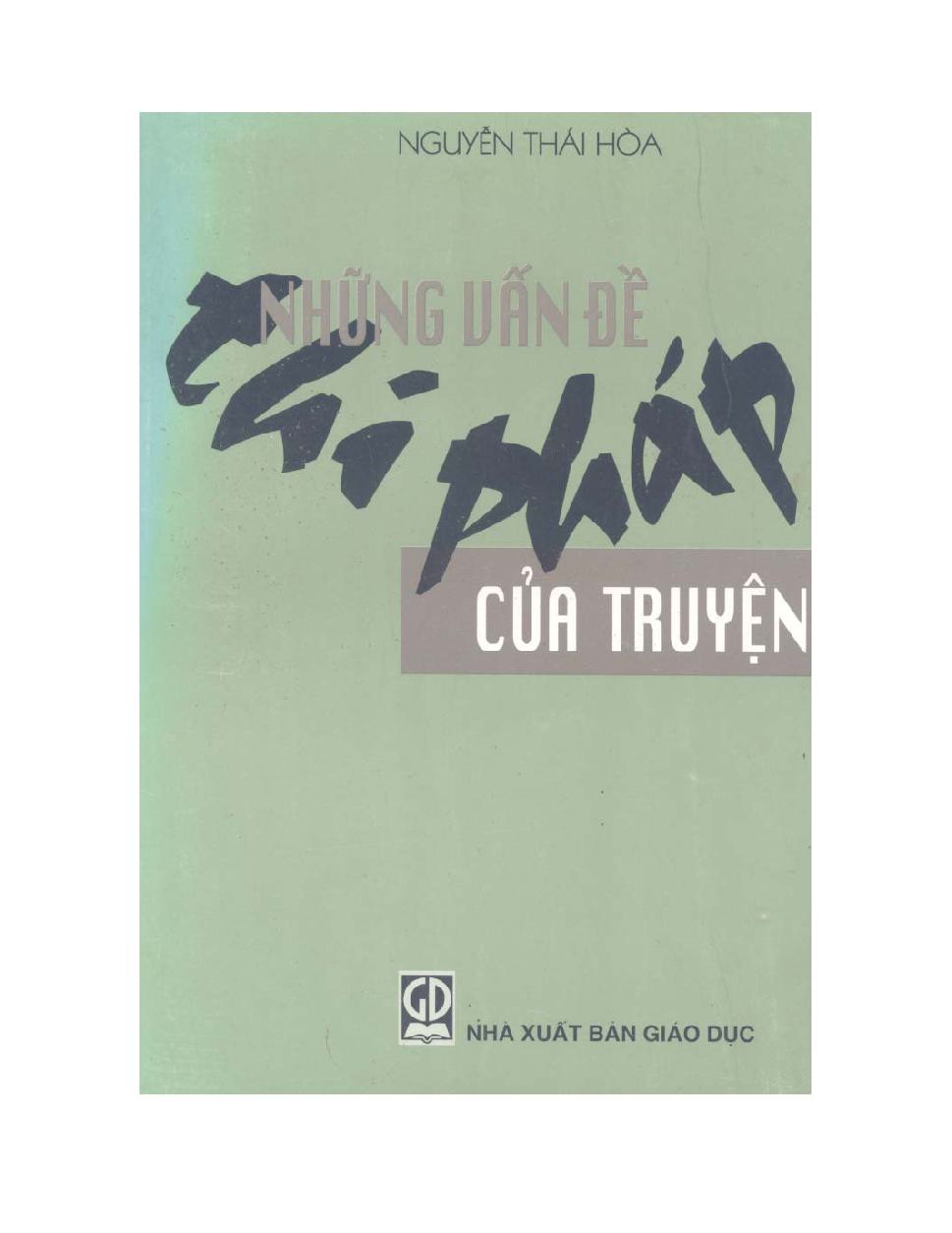 Những vấn đề thi pháp của truyện