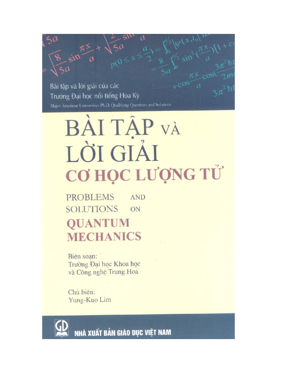 Bài tập & lời giải cơ học lượng tử