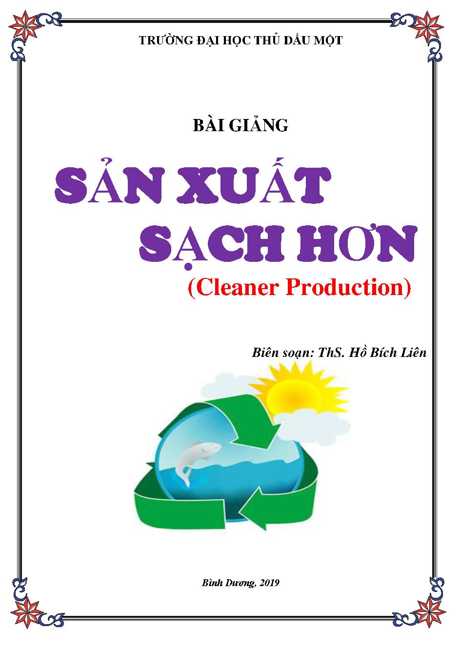 Bài giảng sản xuất sạch hơn