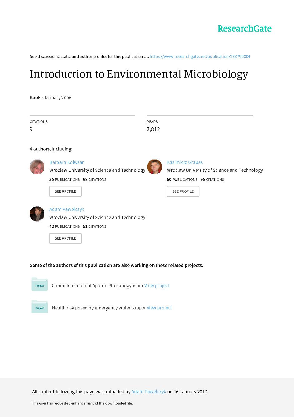 Introduction to environmental microbiology