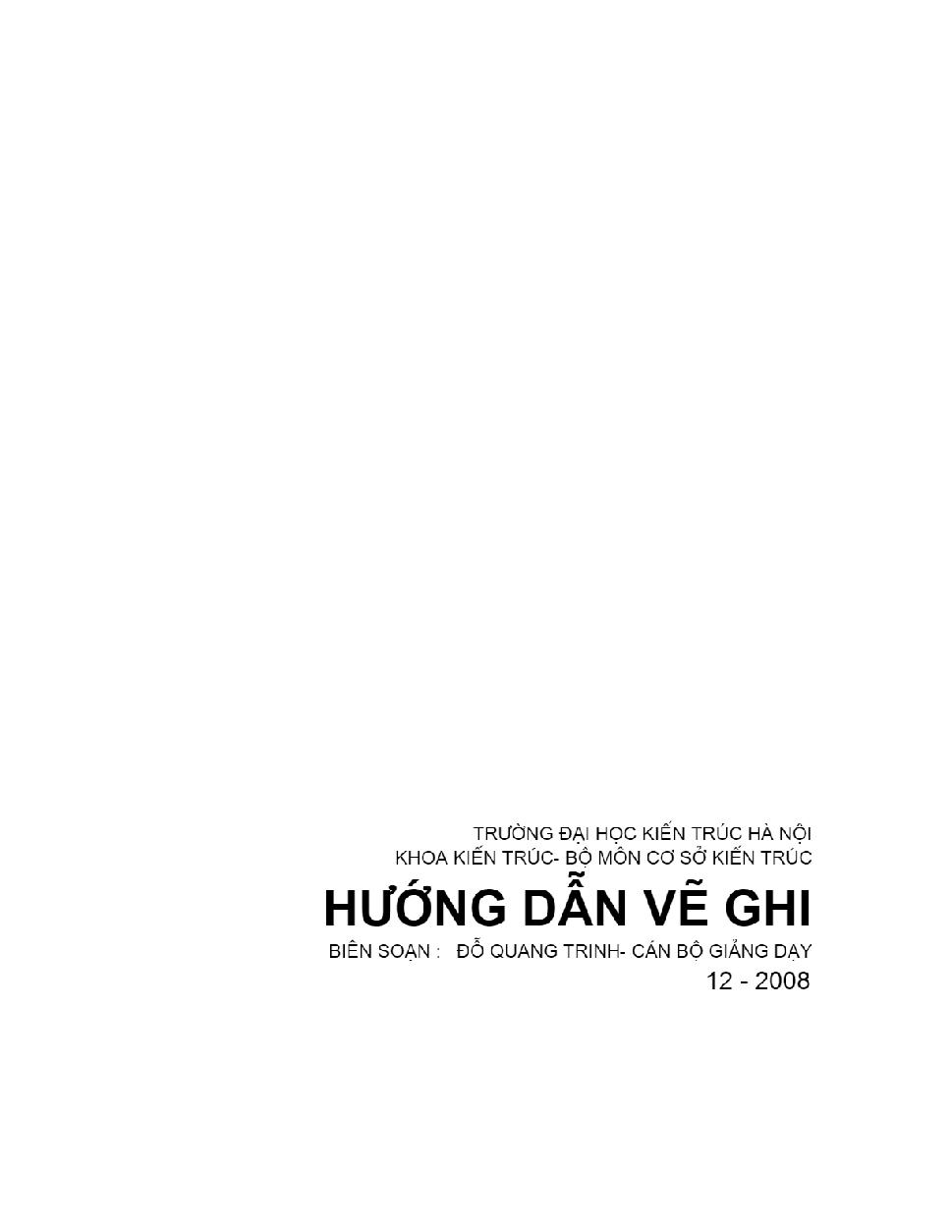 Hướng dẫn vẽ ghi