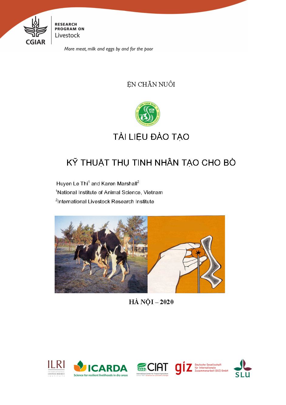 Tài liệu đào tạo kỹ thuật thụ tinh nhân tạo cho bò