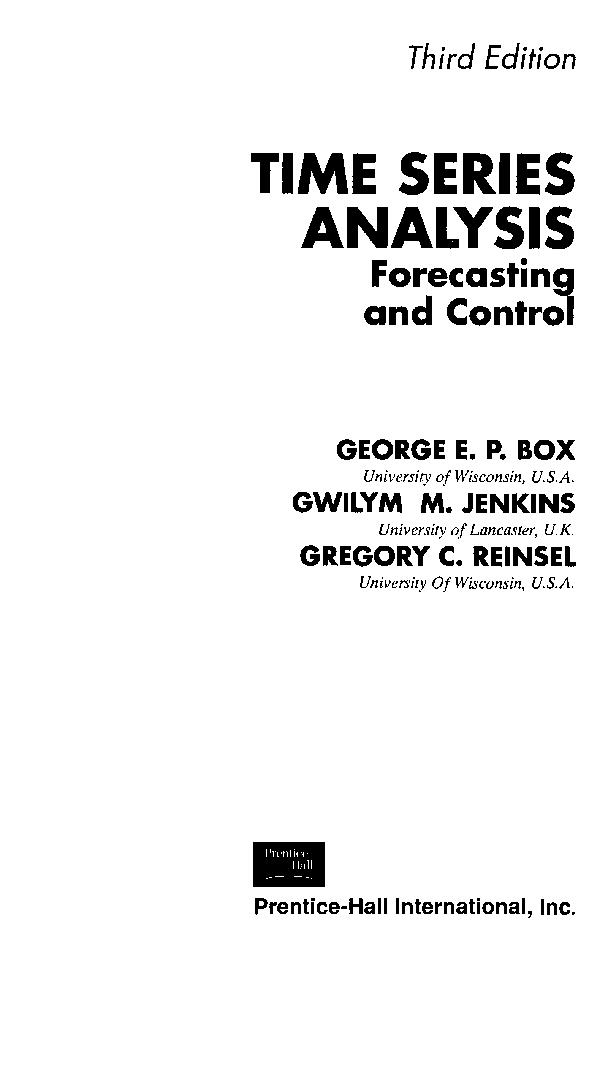 Time series analysis