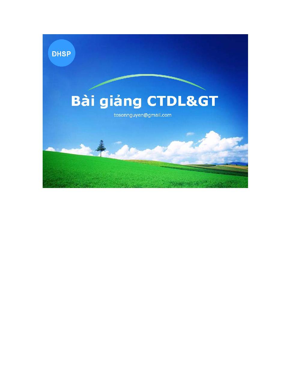 Cấu trúc dữ liệu và giải thuật